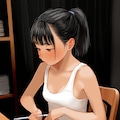 ラブレターを書いている恋する少女 2枚目