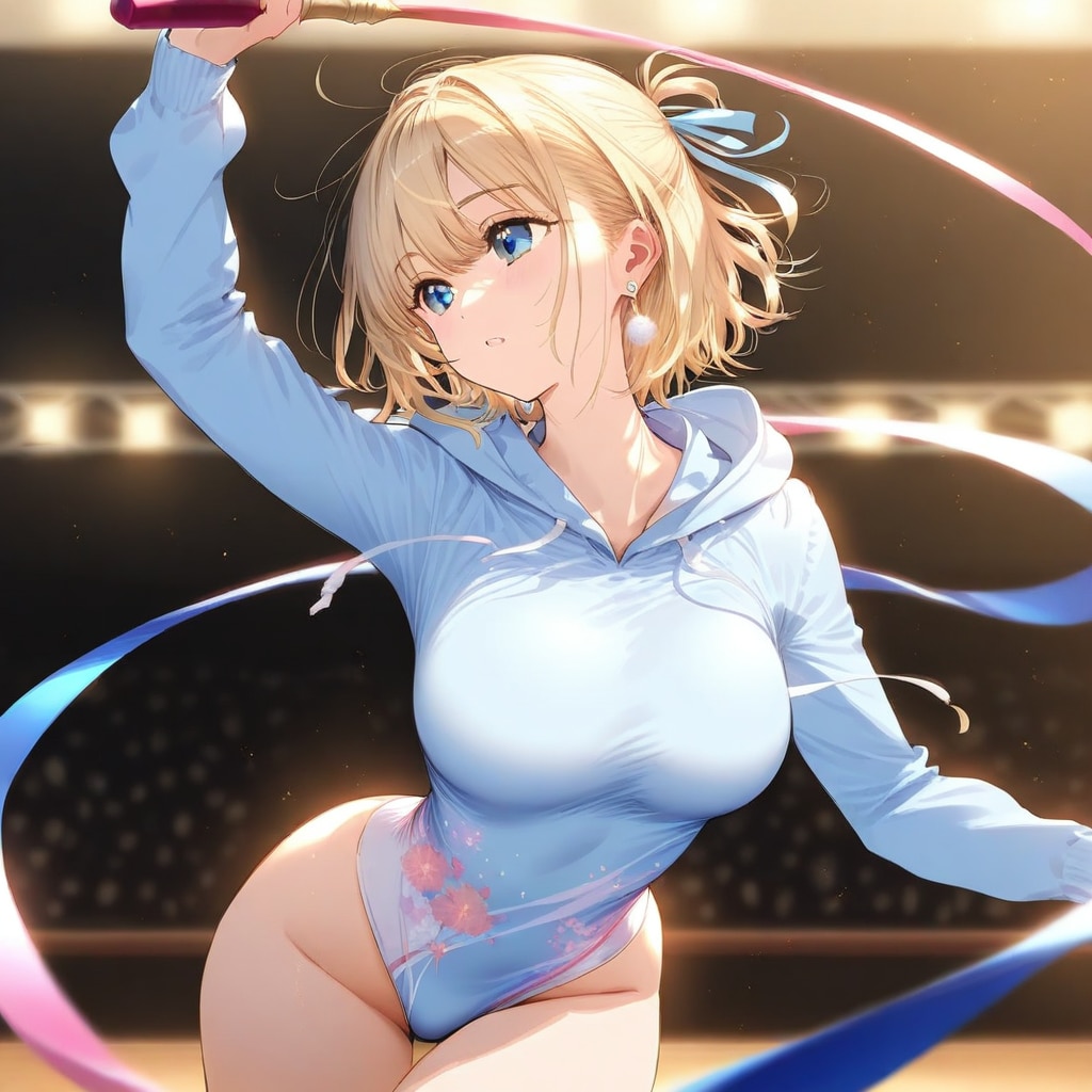 金髪ショート新体操美少女