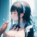 クール系だけど実はムラムラしちゃってるかも系メイドちゃんの手コキでどぴゅっ♡っとぶっかけお射精 3枚目