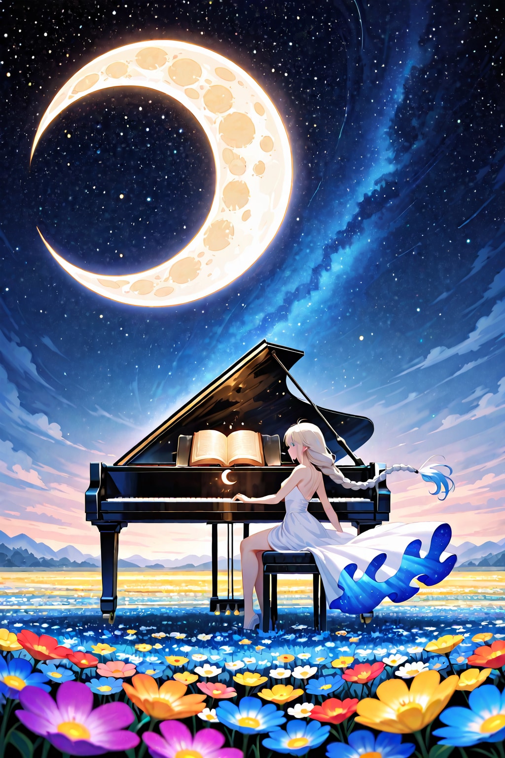 月夜のピアノ演奏会