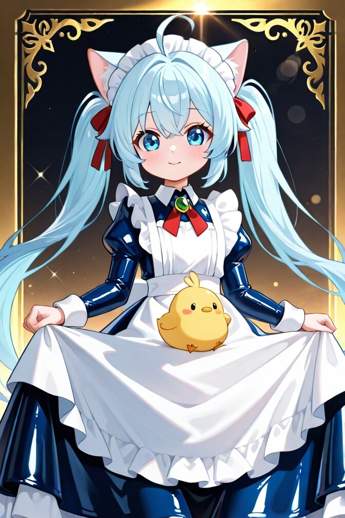 猫耳ちゃんとひよこ2 | の人気AIイラスト・グラビア