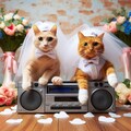 結婚しました（猫） 4枚目