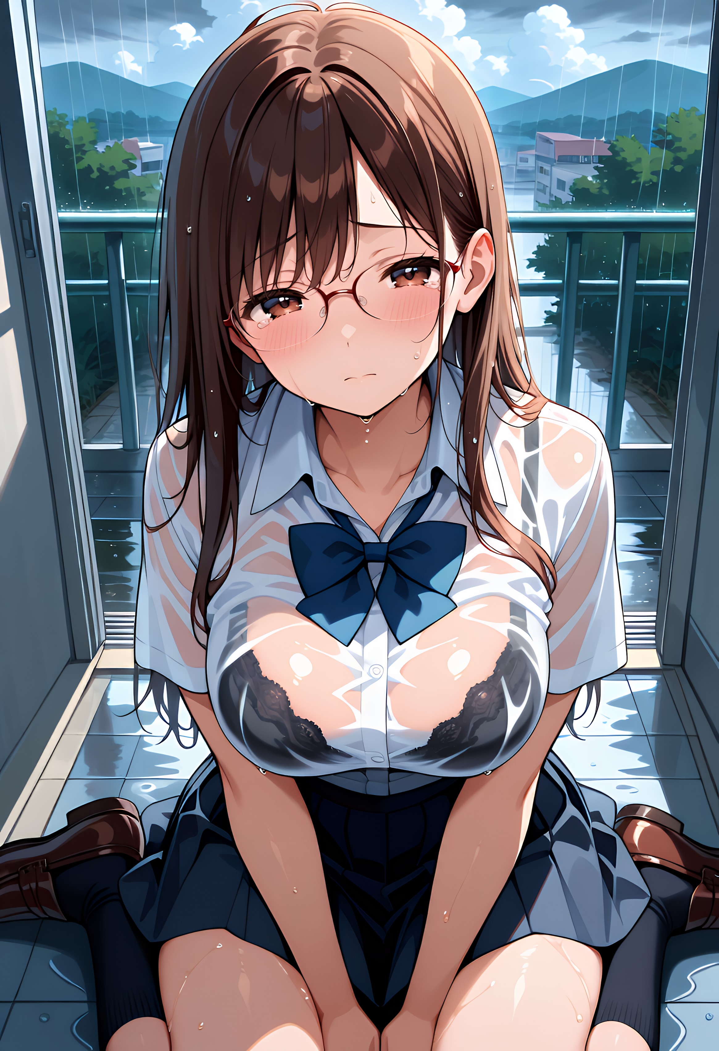 濡れちゃいました