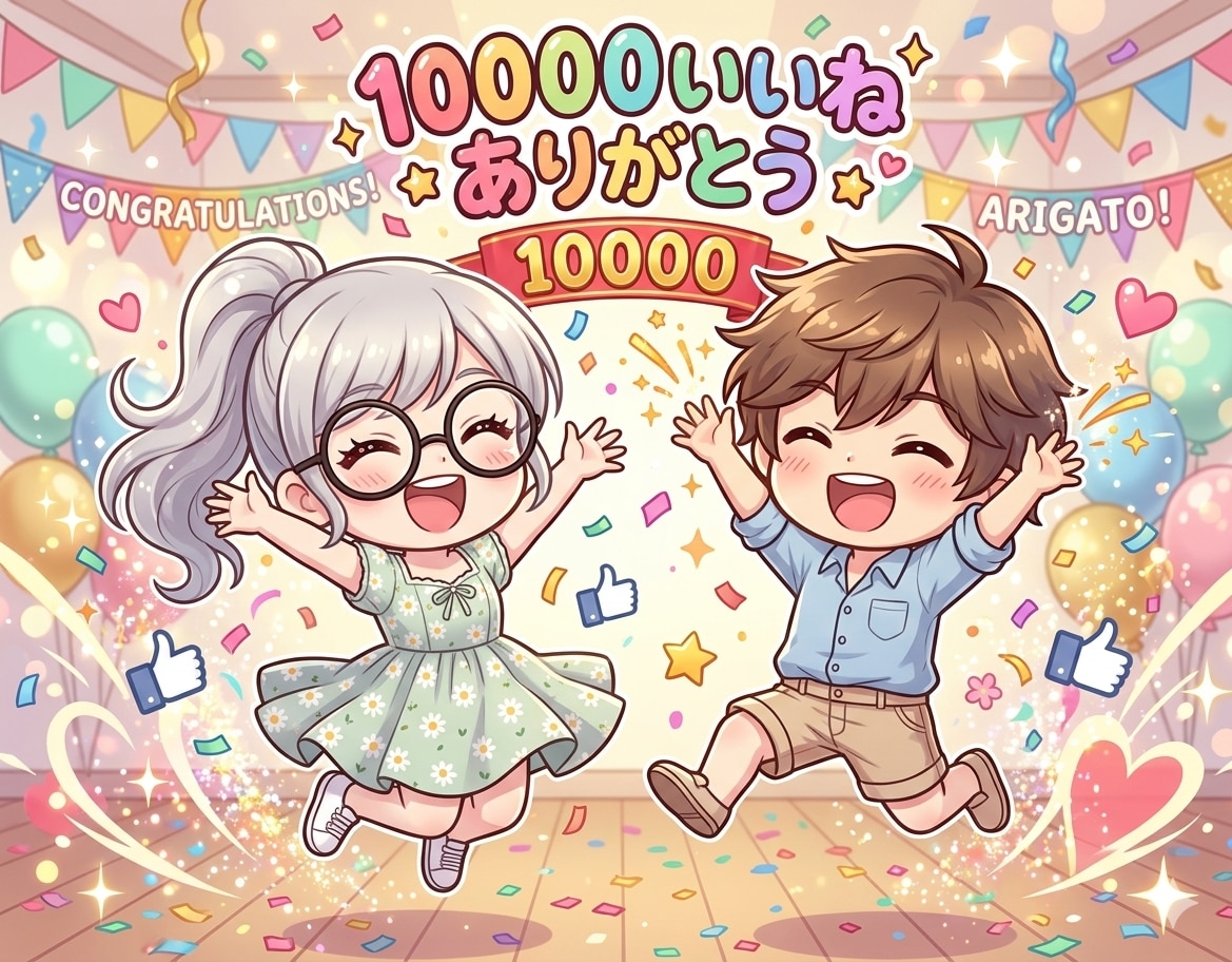 10000いいね　ありがとう