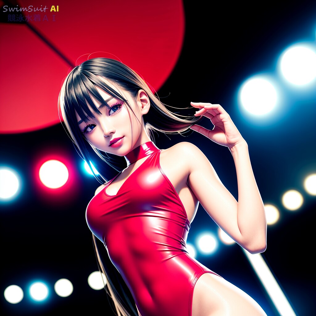 紅白競泳水着合戦１　赤組１人目