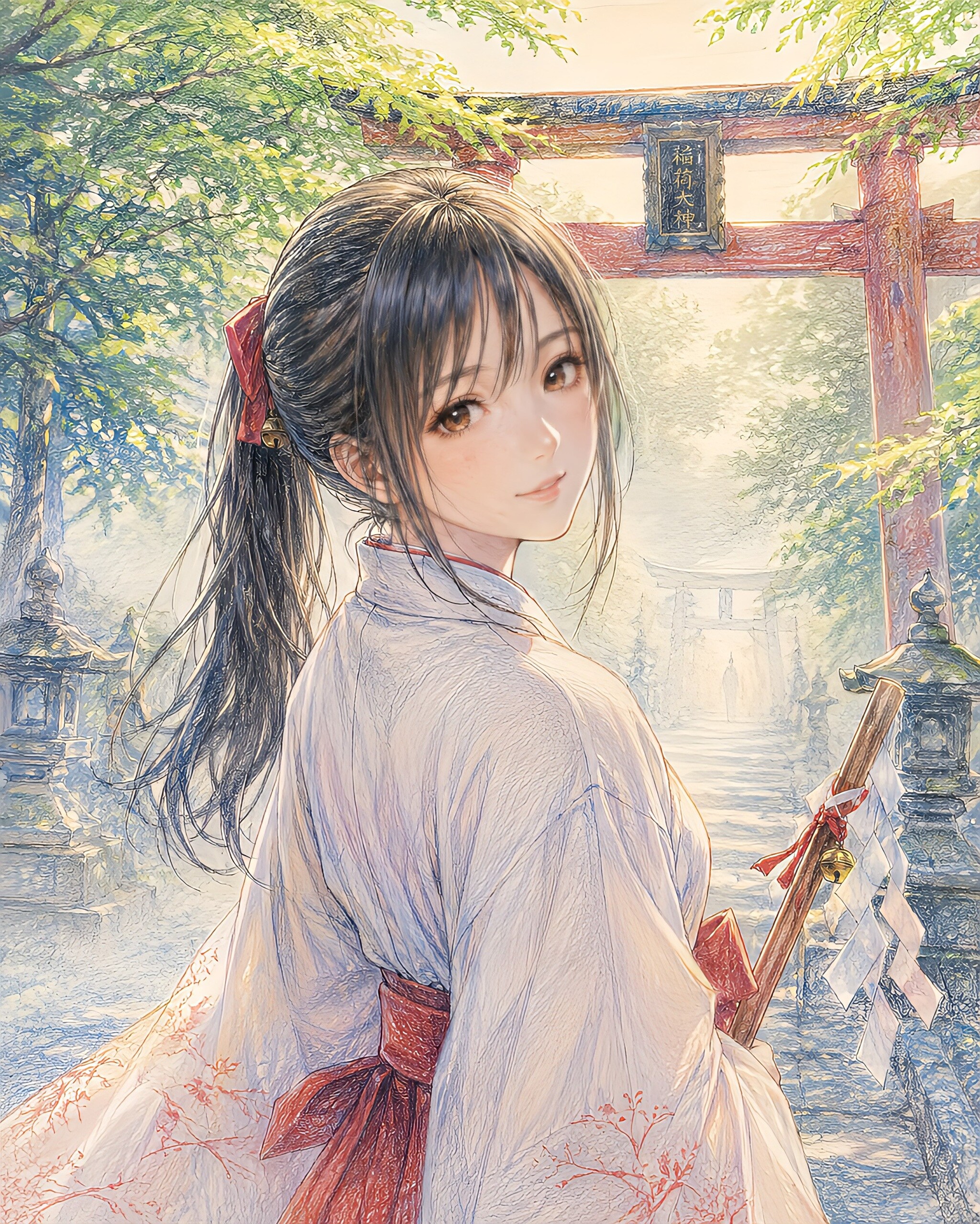 巫女さん（通常） | の人気AIイラスト・グラビア
