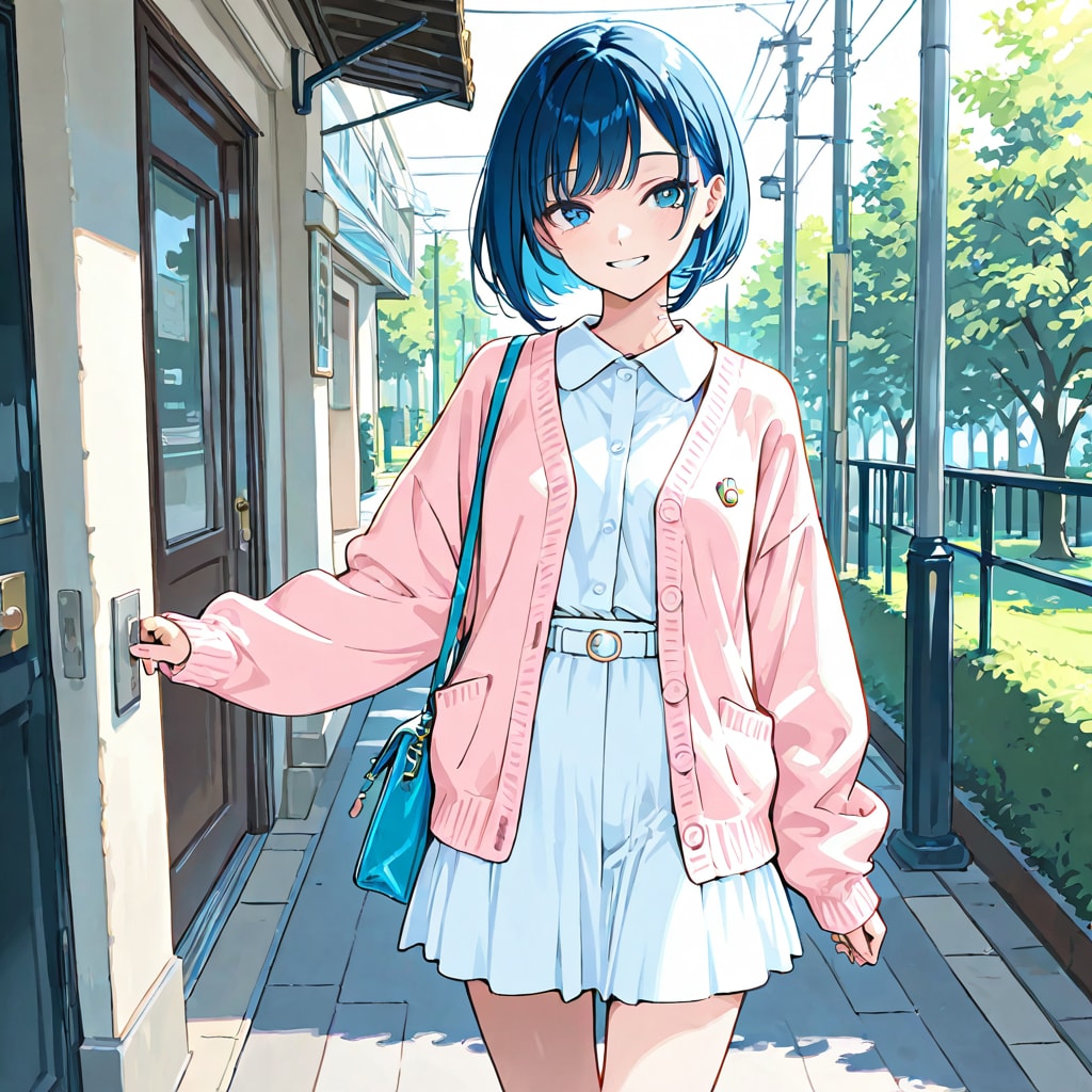 春色コーデと笑顔