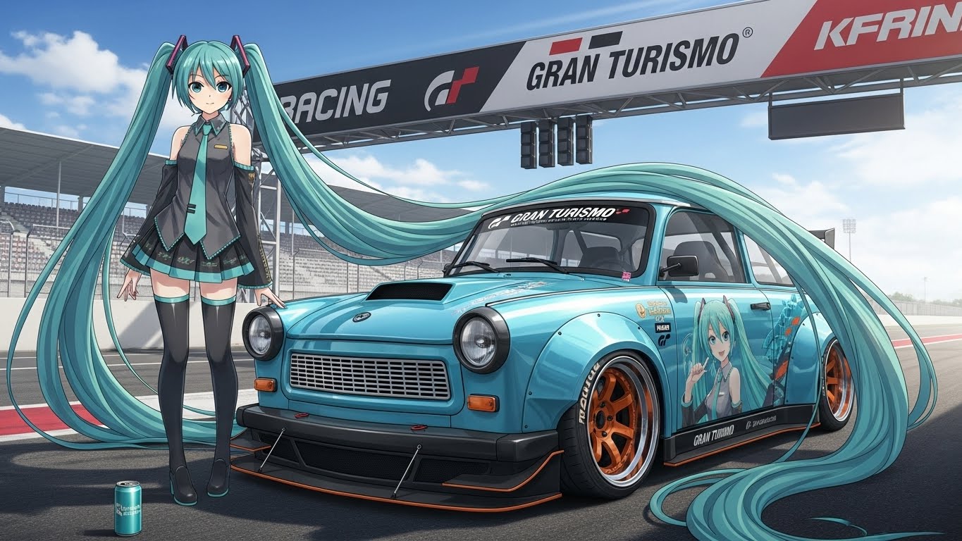 初音ミクとグランツーリスモトラバント | の人気AIイラスト・グラビア
