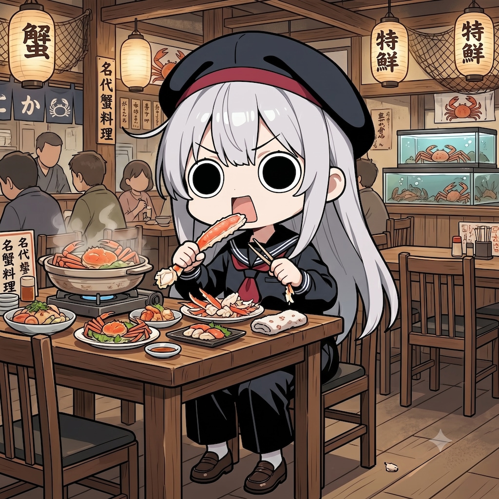 蟹を頂くえらいこっちゃ嬢