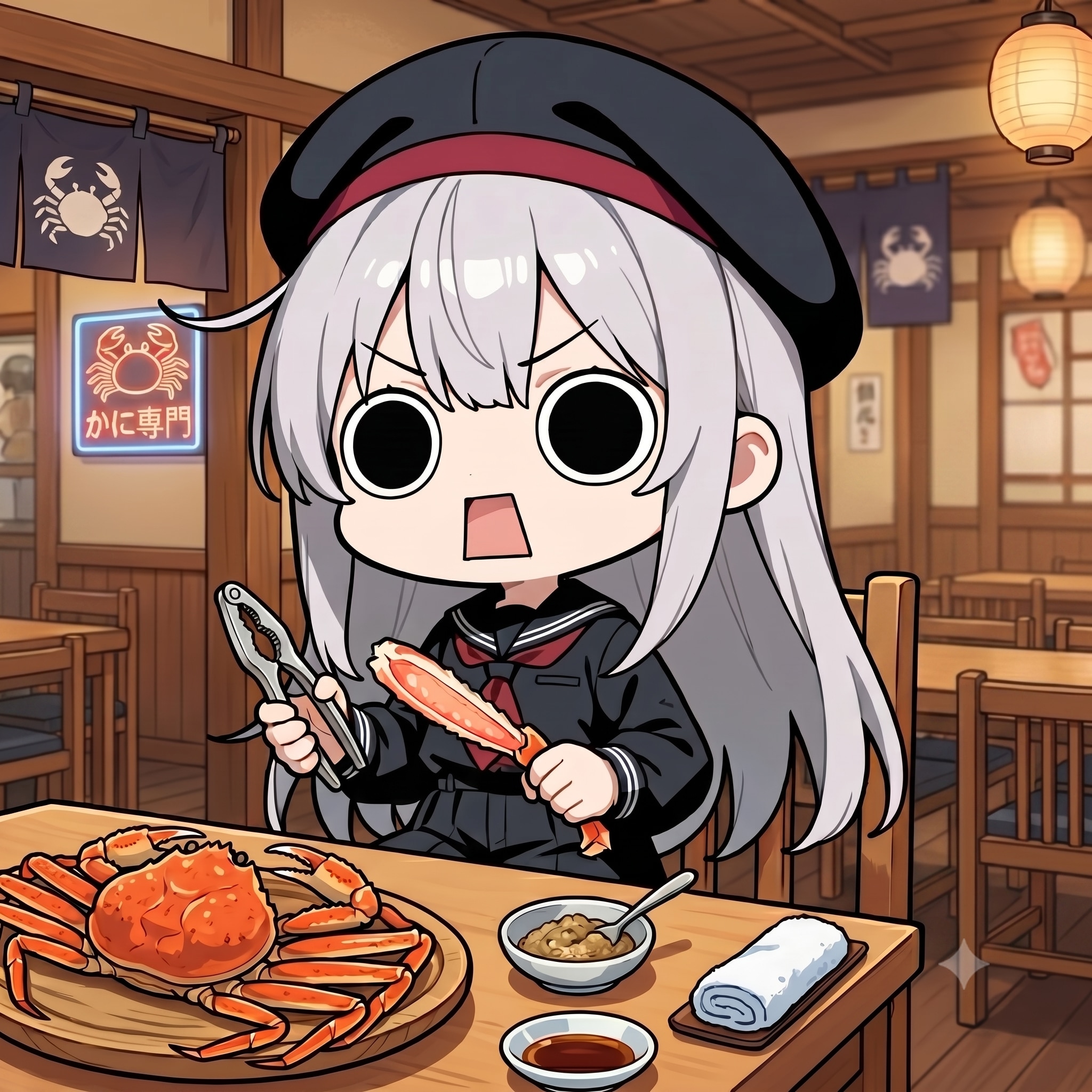蟹を頂くえらいこっちゃ嬢
