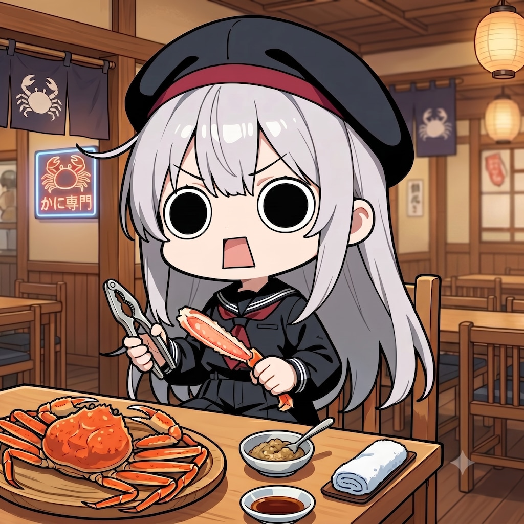 蟹を頂くえらいこっちゃ嬢