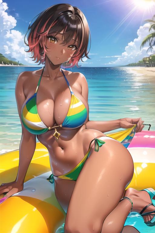 うちの子・桐島カナ37（カラフルビキニ）