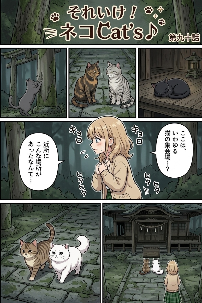 【90話】それいけ！ネコCat's♪(４コマ漫画じゃない) | の人気AIイラスト・グラビア