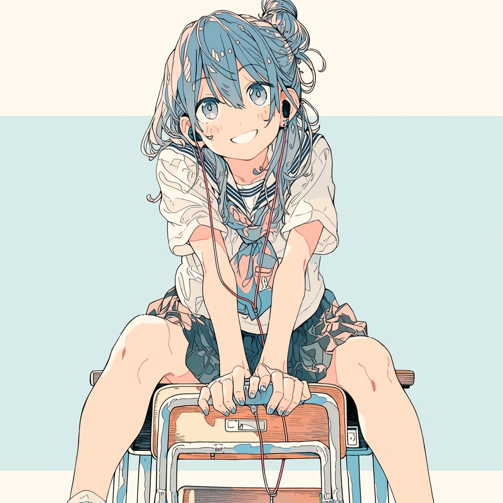 前の席の少女