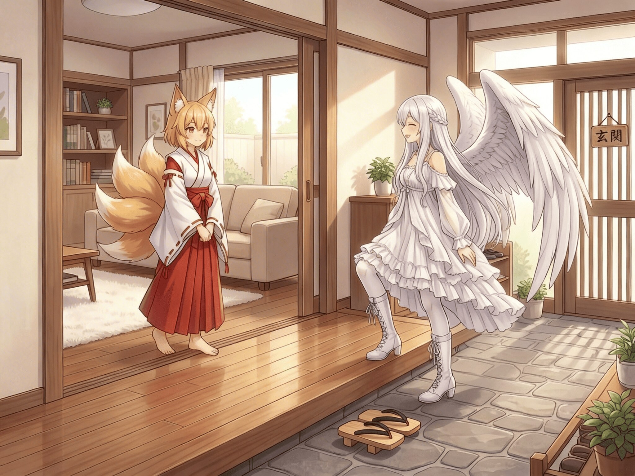 #02 天使の女の子が妖狐の家で遊ぶ
