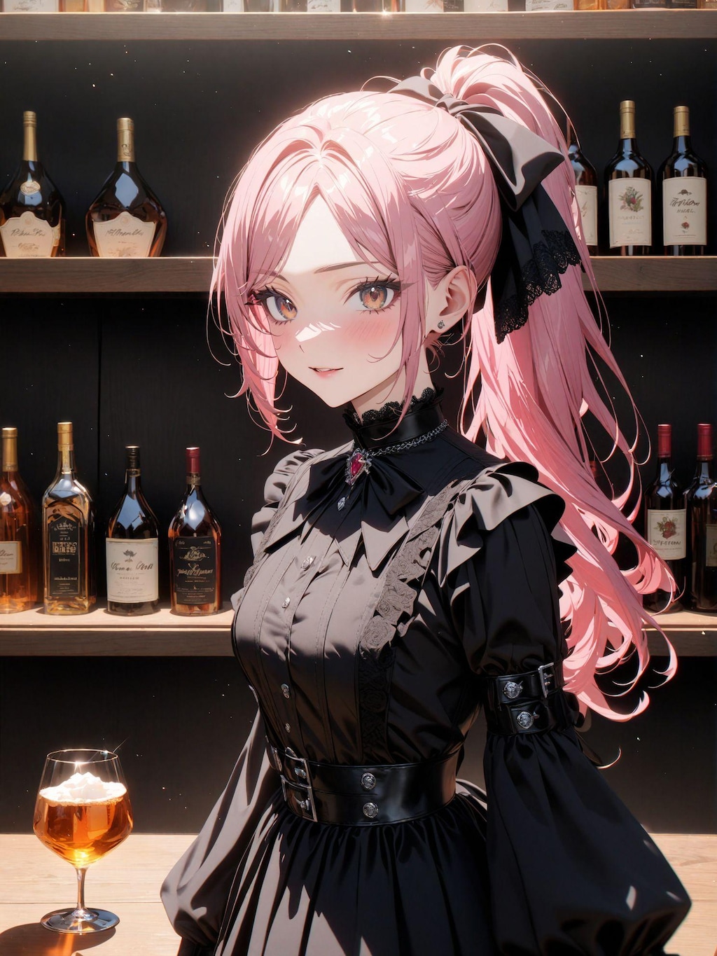 Barにいるゴシックガール