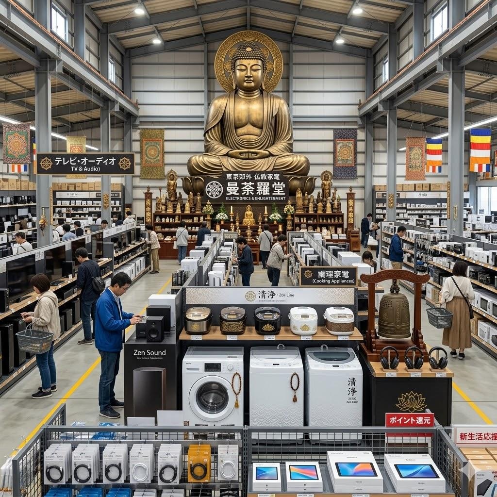 仏教的な大型家電量販店