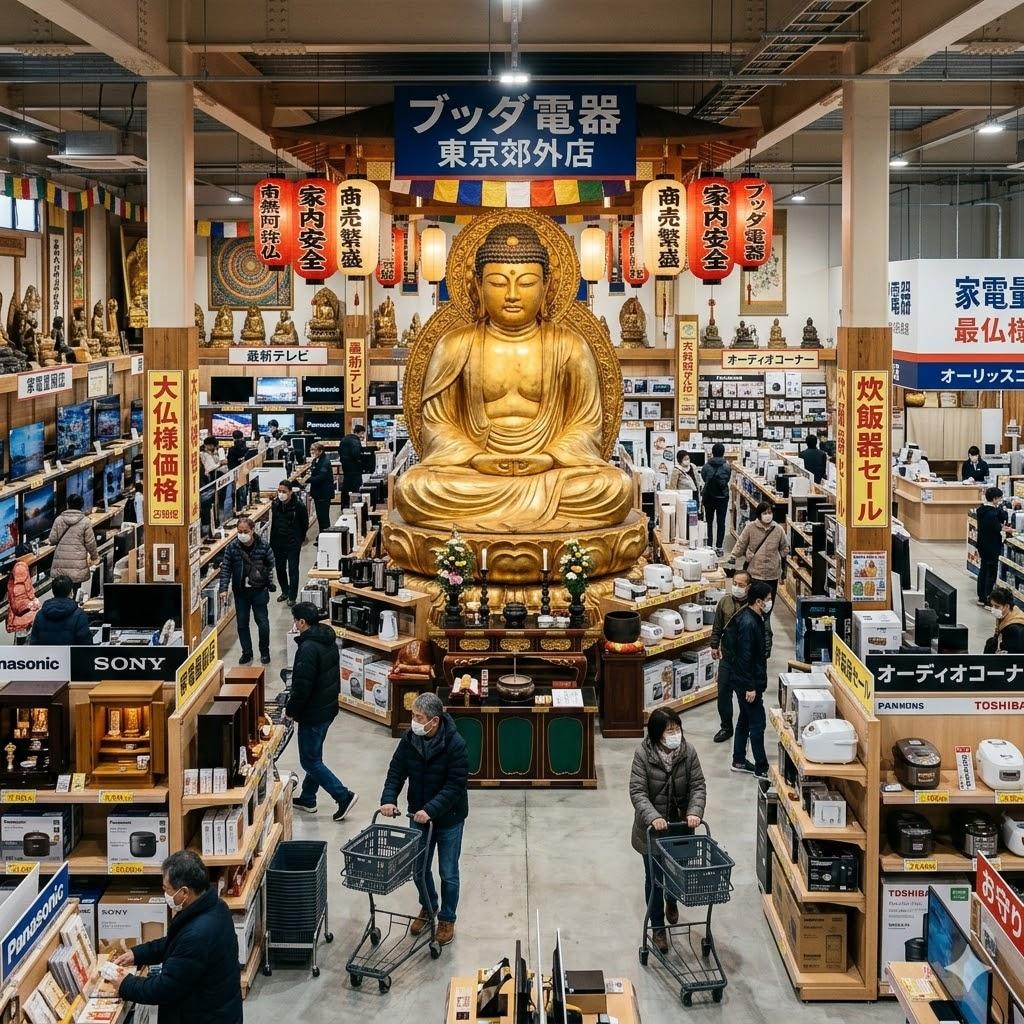 仏教的な大型家電量販店