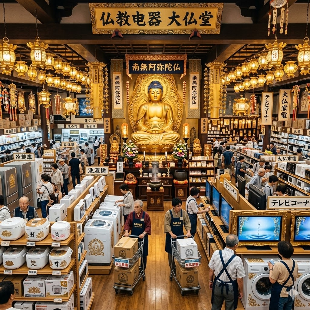 仏教的な大型家電量販店