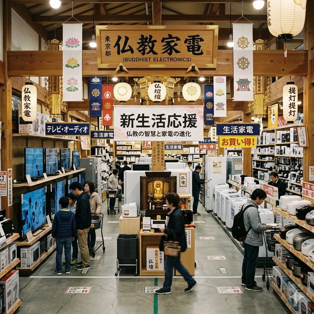 仏教的な大型家電量販店