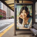 バス停の広告 5枚目
