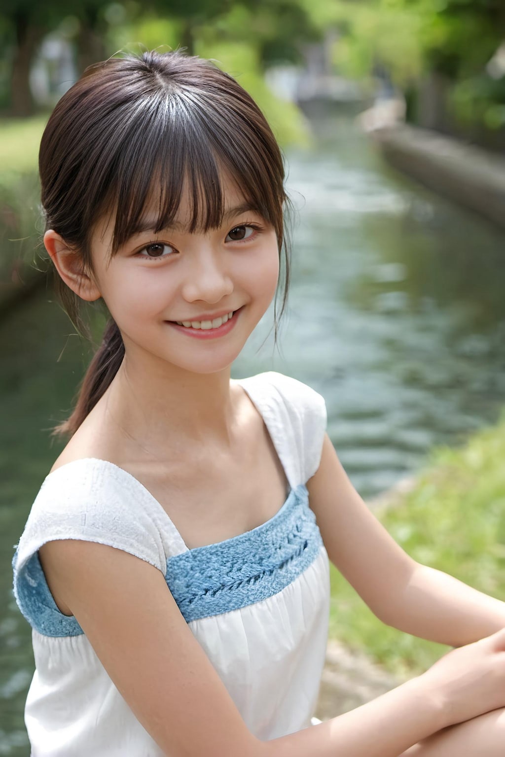 三つ編み少女(6枚)