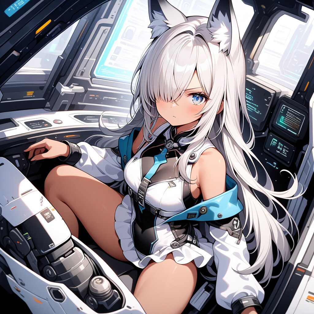 ロボットアクションゲームのヒロイン狐娘・次女