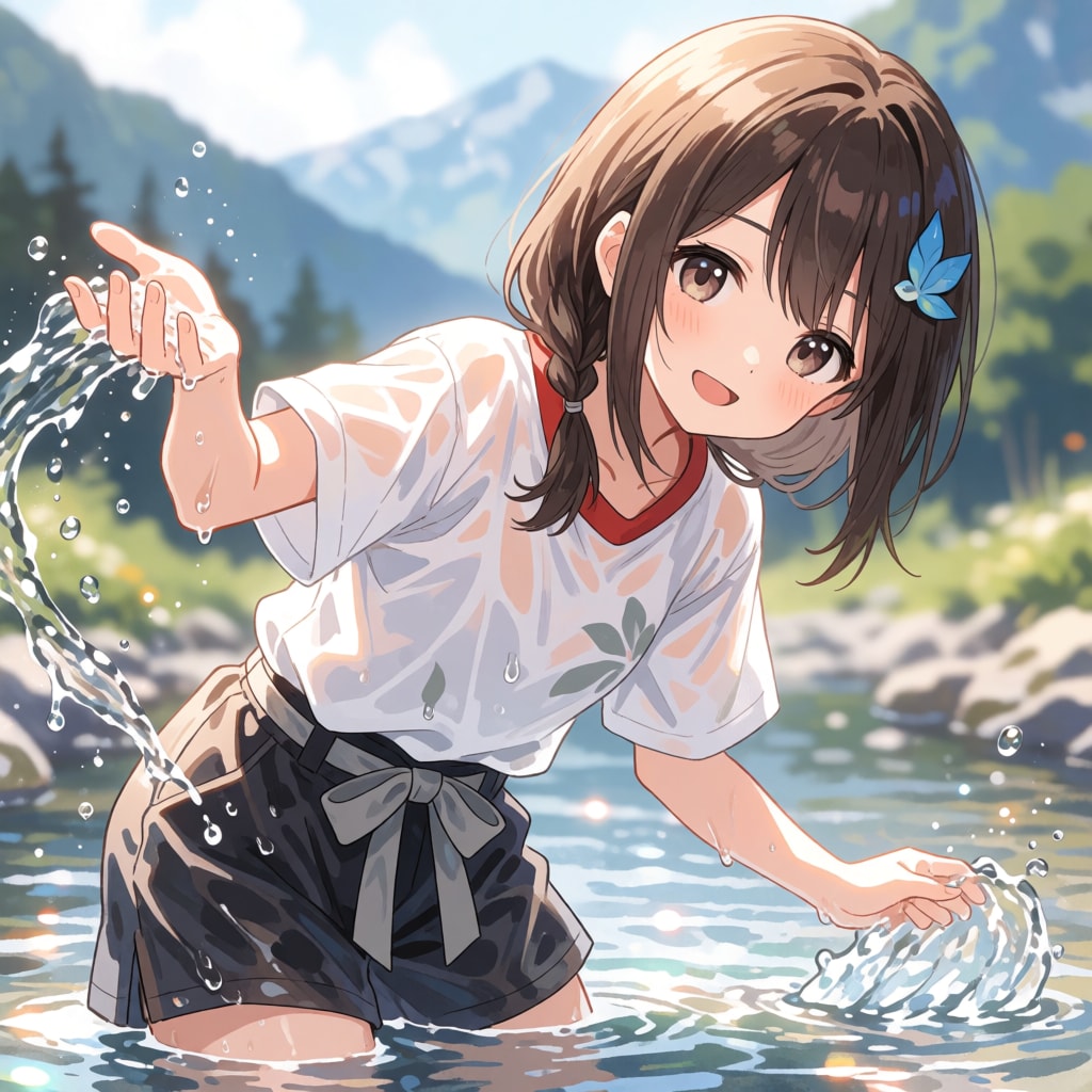 川遊び