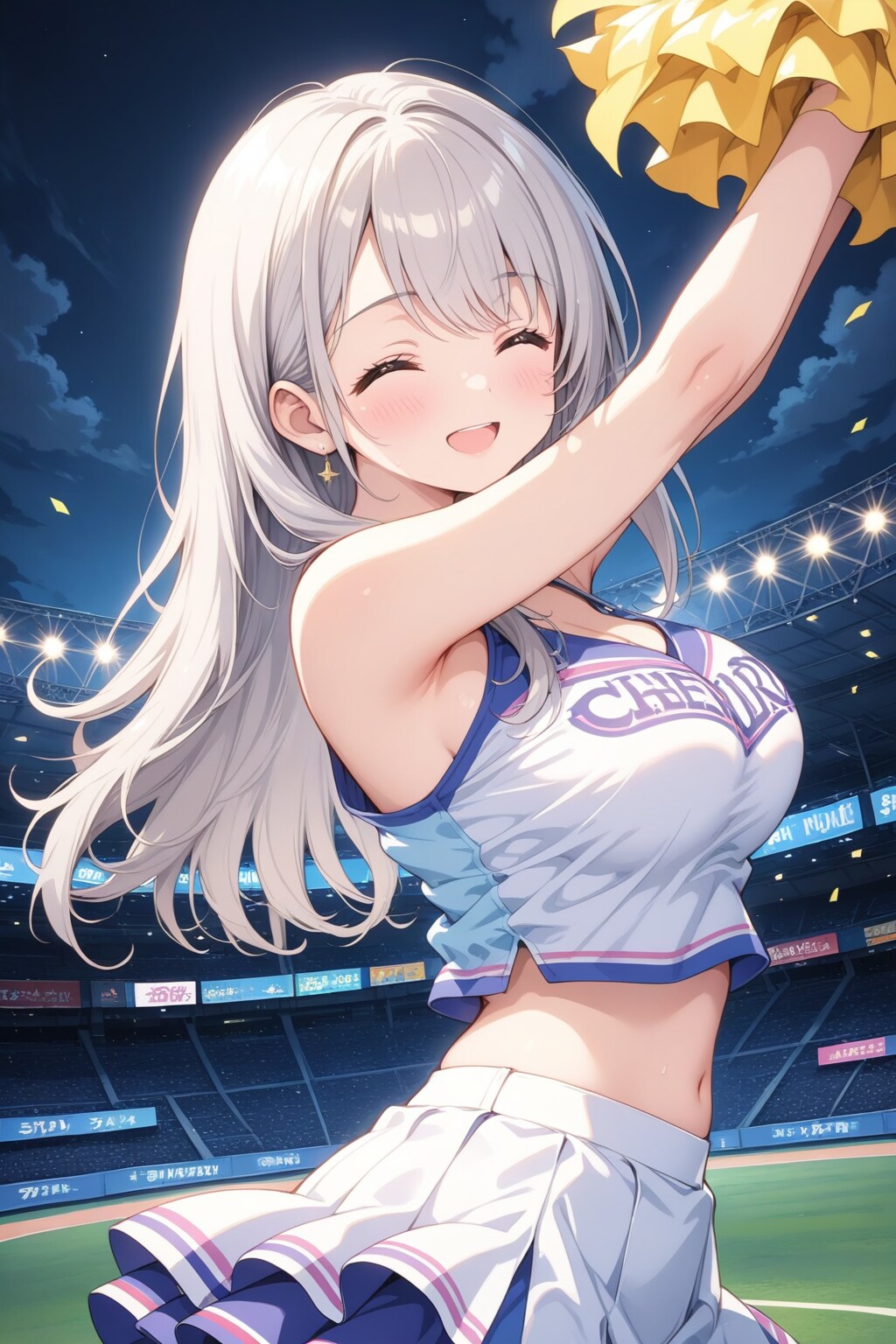 フレフレ少女　ちちぷいのみなさま応援します | の人気AIイラスト・グラビア