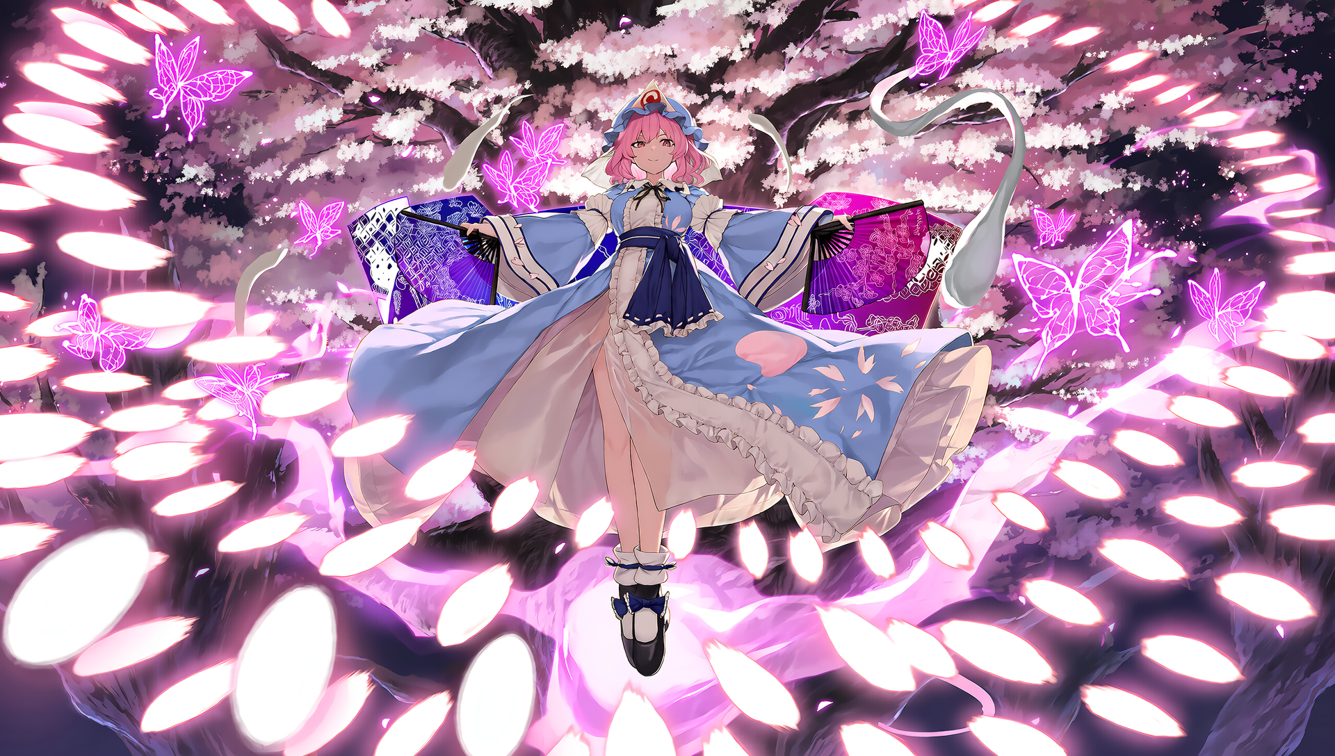 V5　東方　西行寺幽々子　弾幕 | の人気AIイラスト・グラビア