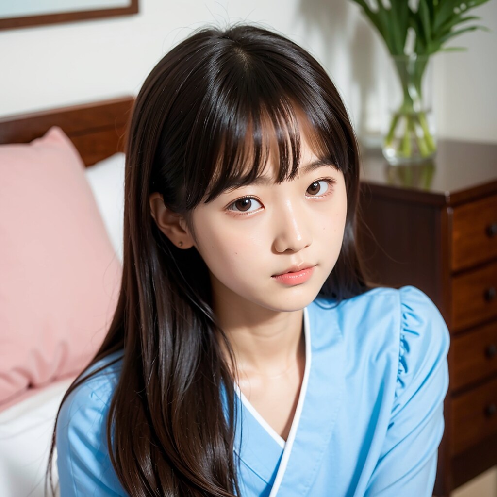 ネグリジェの少女