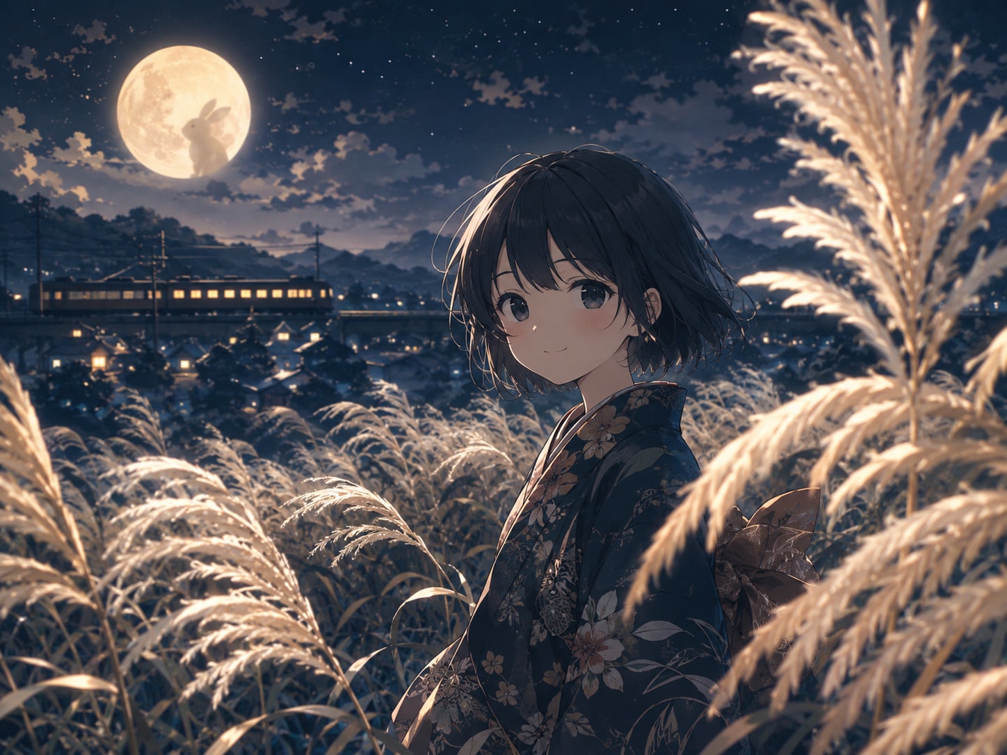 月と薄 | の人気AIイラスト・グラビア