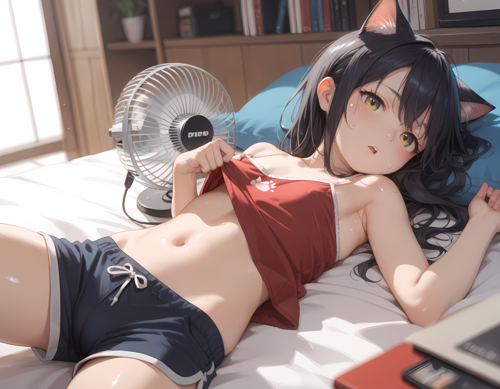 ケモ耳娘に暑さは大敵です