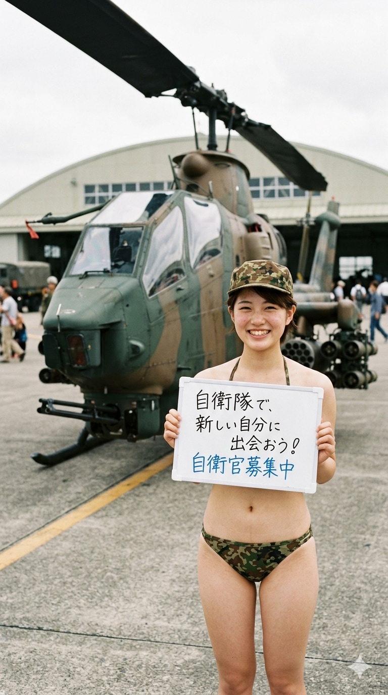 ８日の女性陸上自衛官