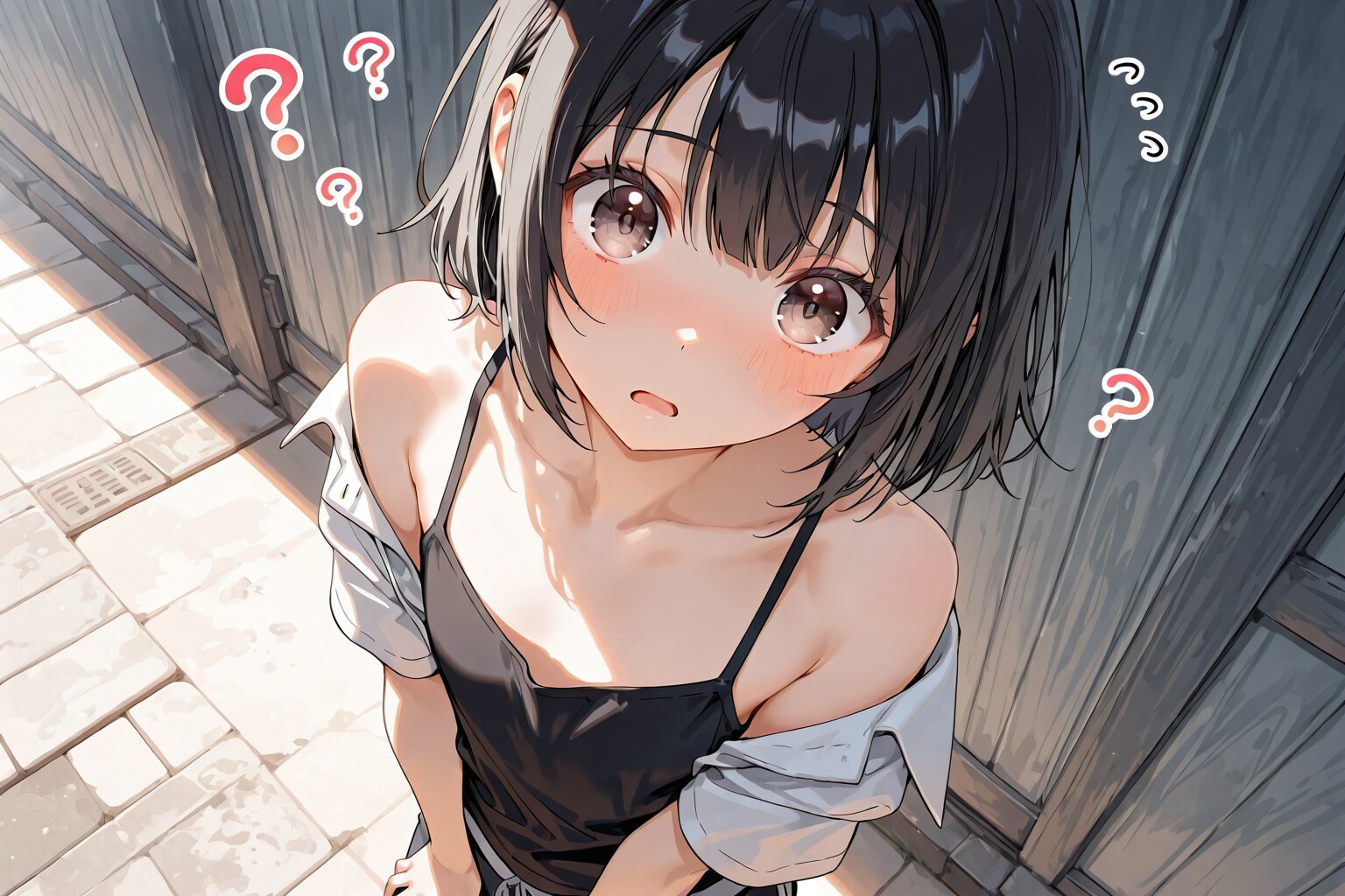 ハイアングルの絶壁