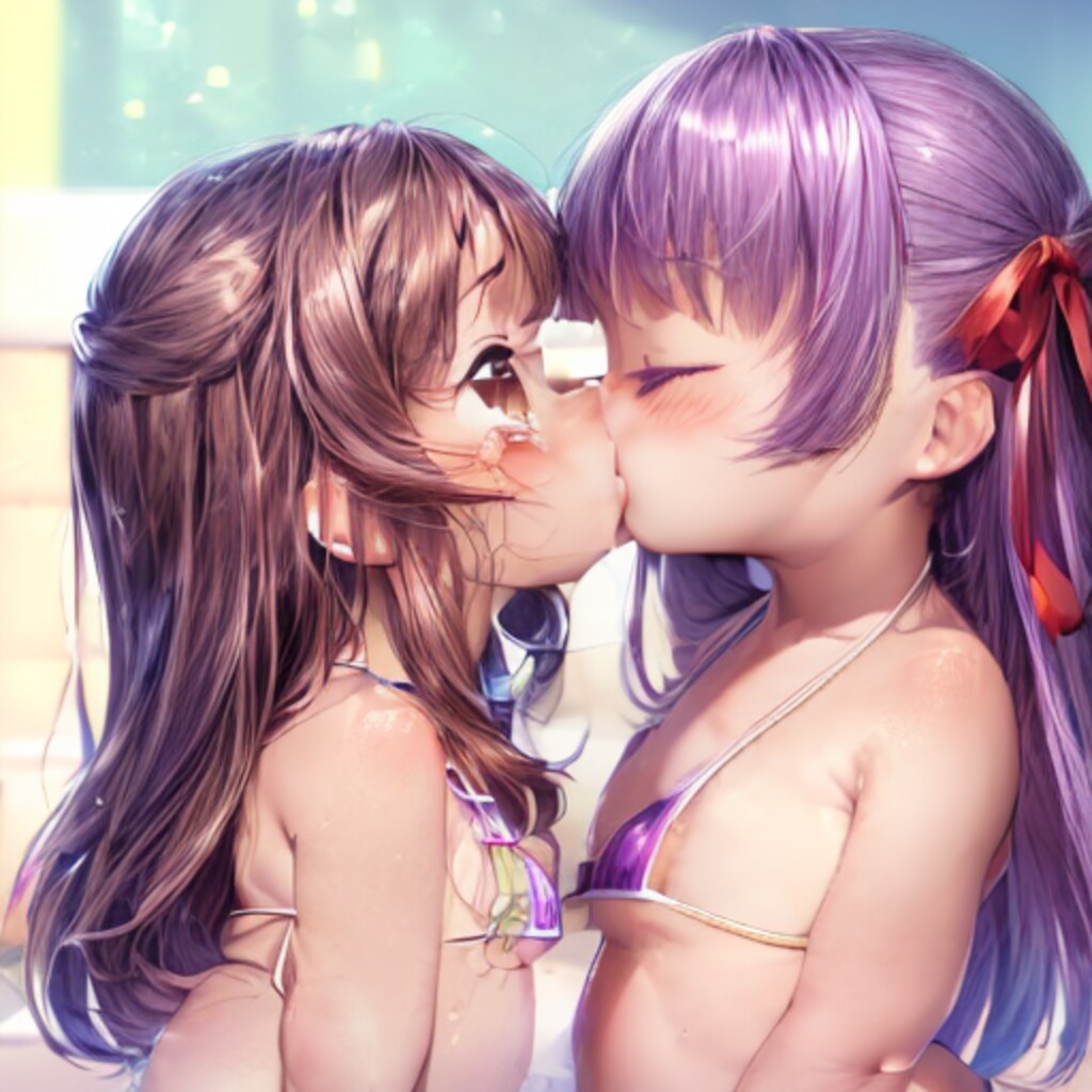 ロリBB&はくのんゆりキス