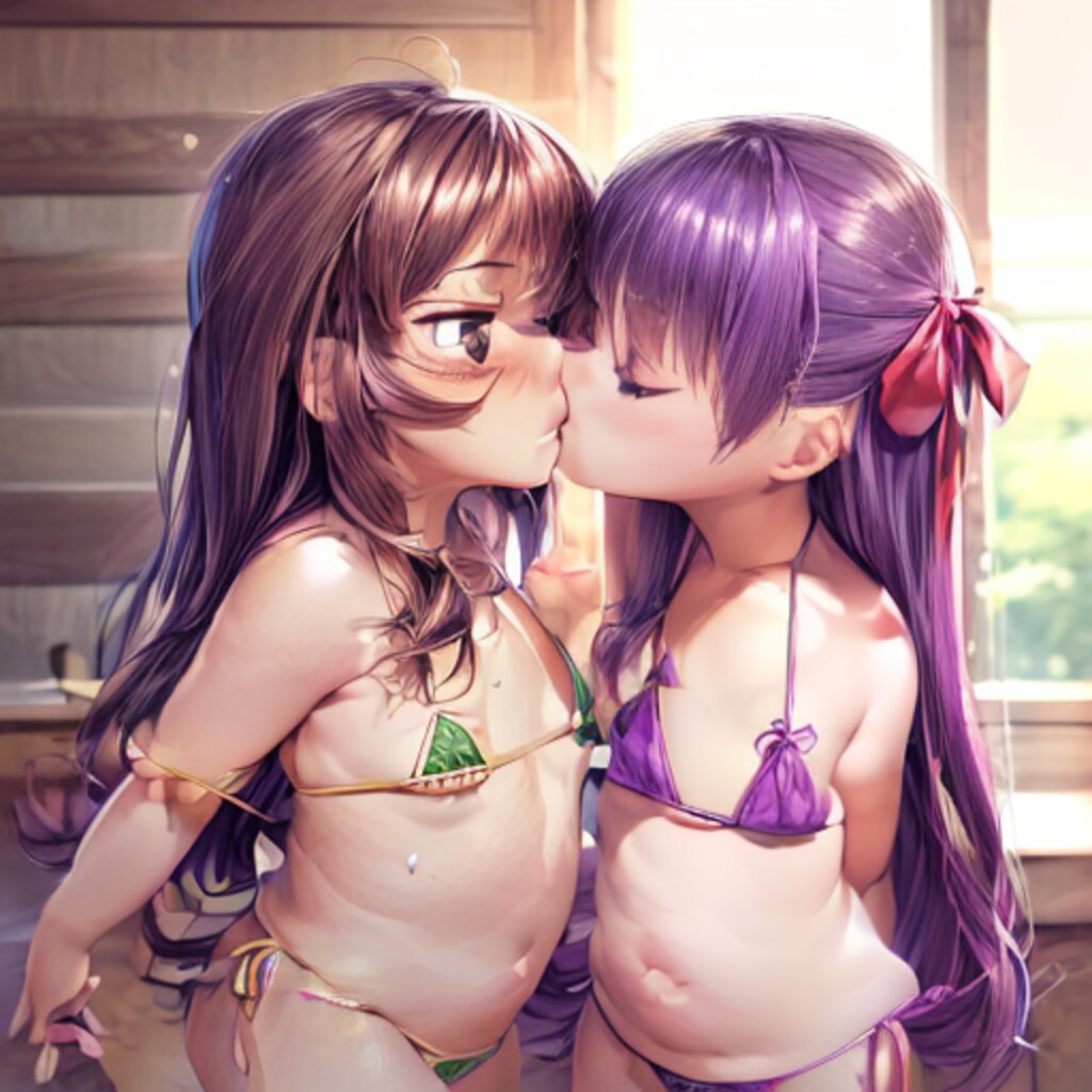 ロリBB&はくのんゆりキス