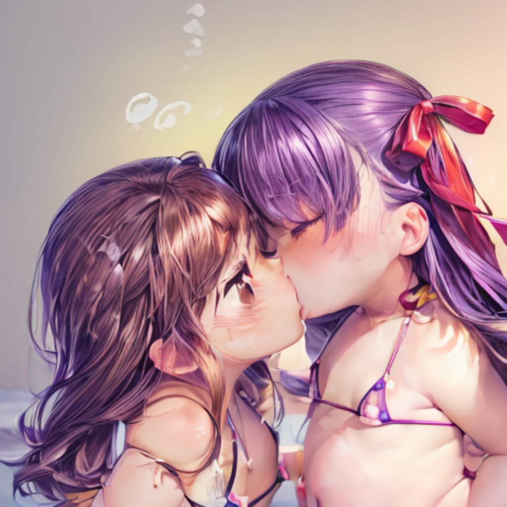 ロリBB&はくのんゆりキス