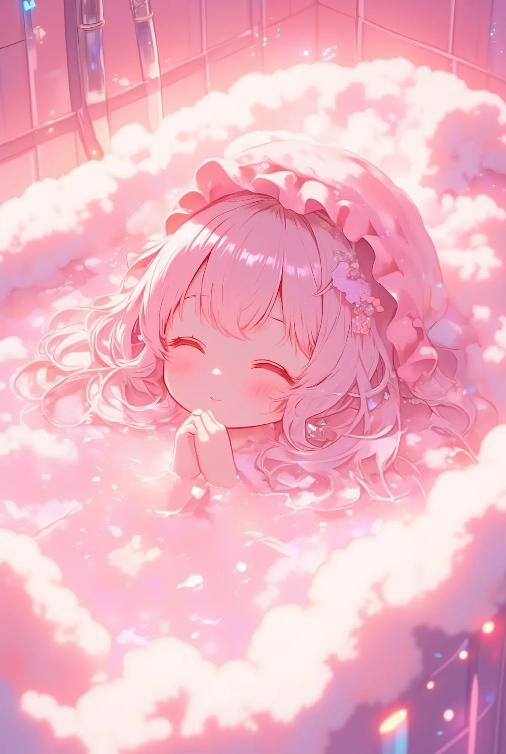 ふわふわピンクなお風呂