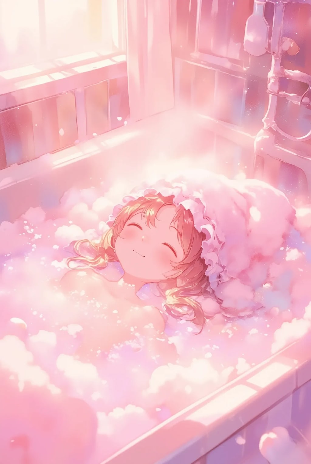 ふわふわピンクなお風呂