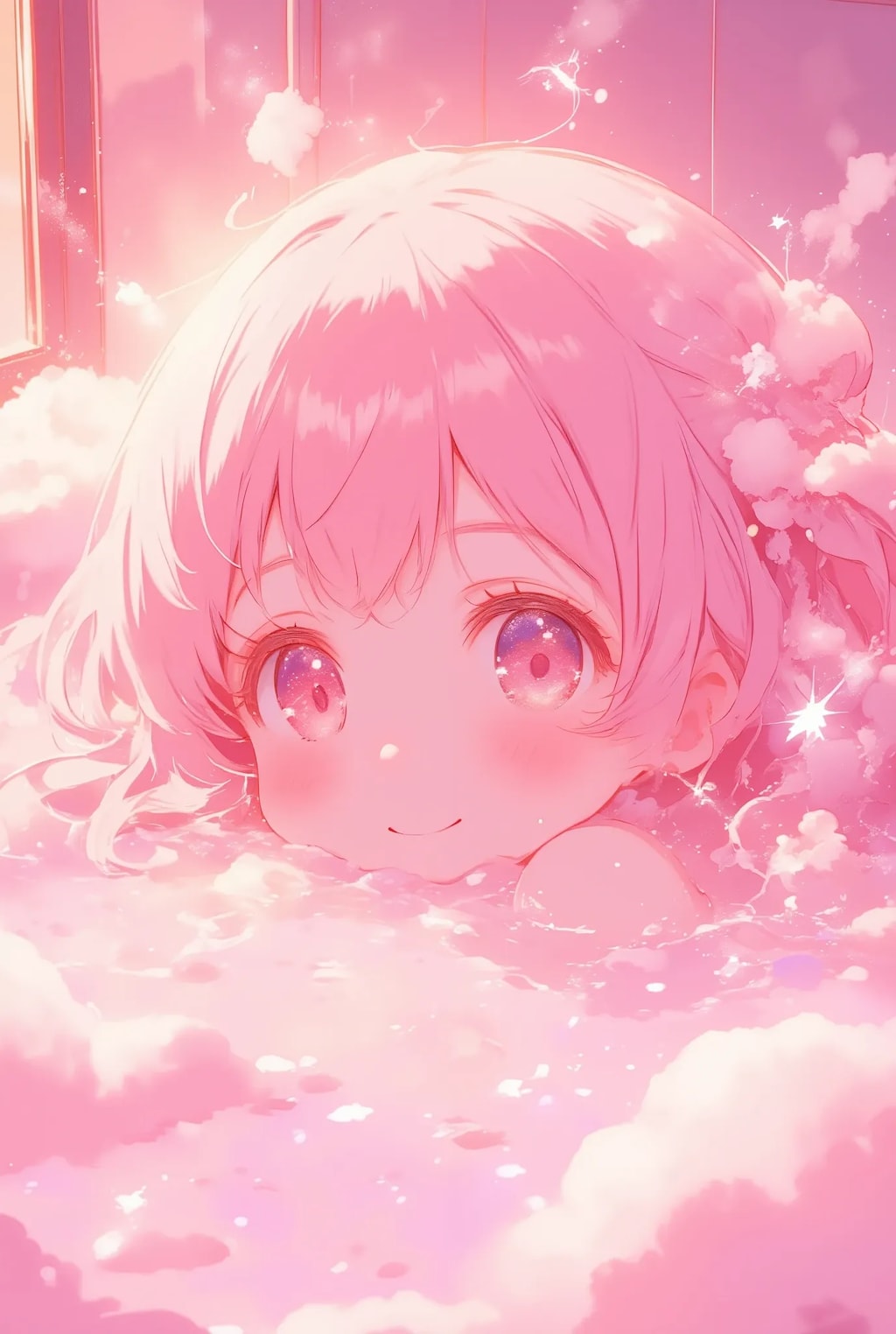 ふわふわピンクなお風呂