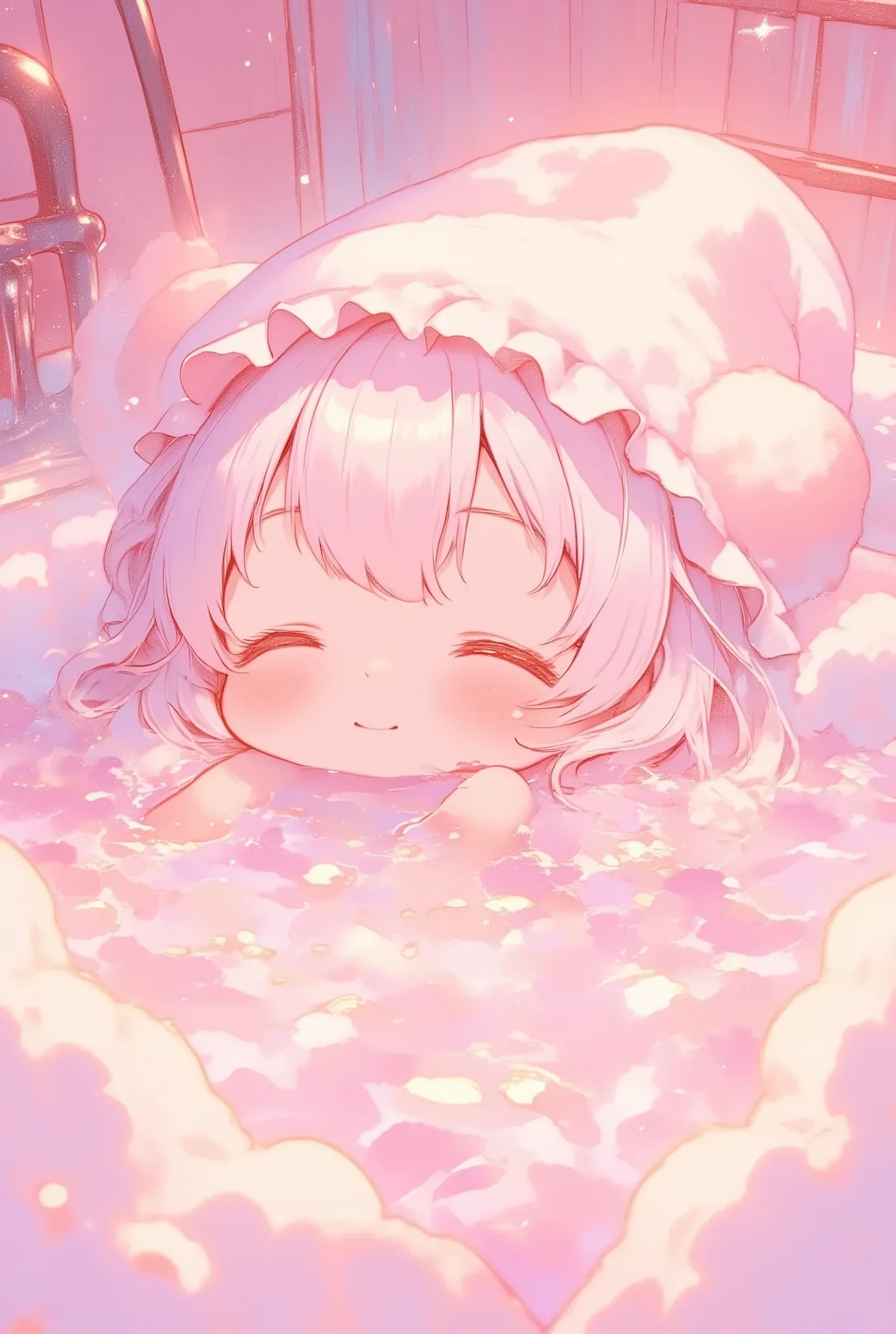 ふわふわピンクなお風呂
