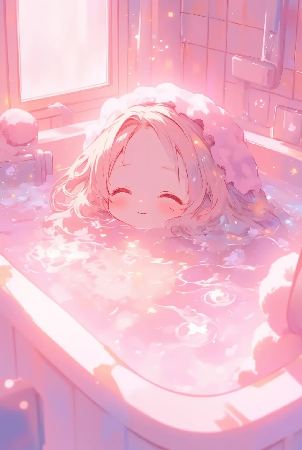 ふわふわピンクなお風呂