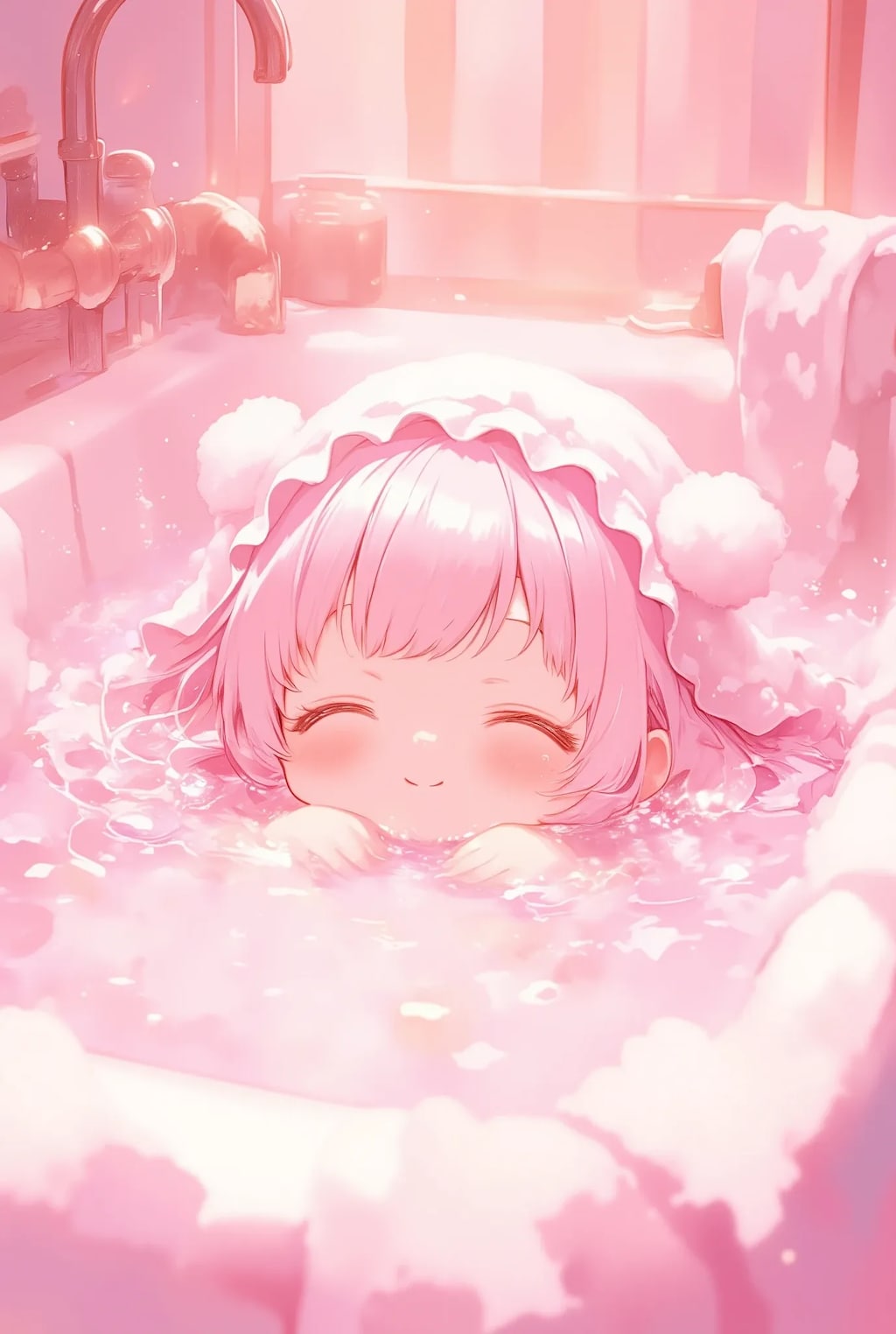 ふわふわピンクなお風呂
