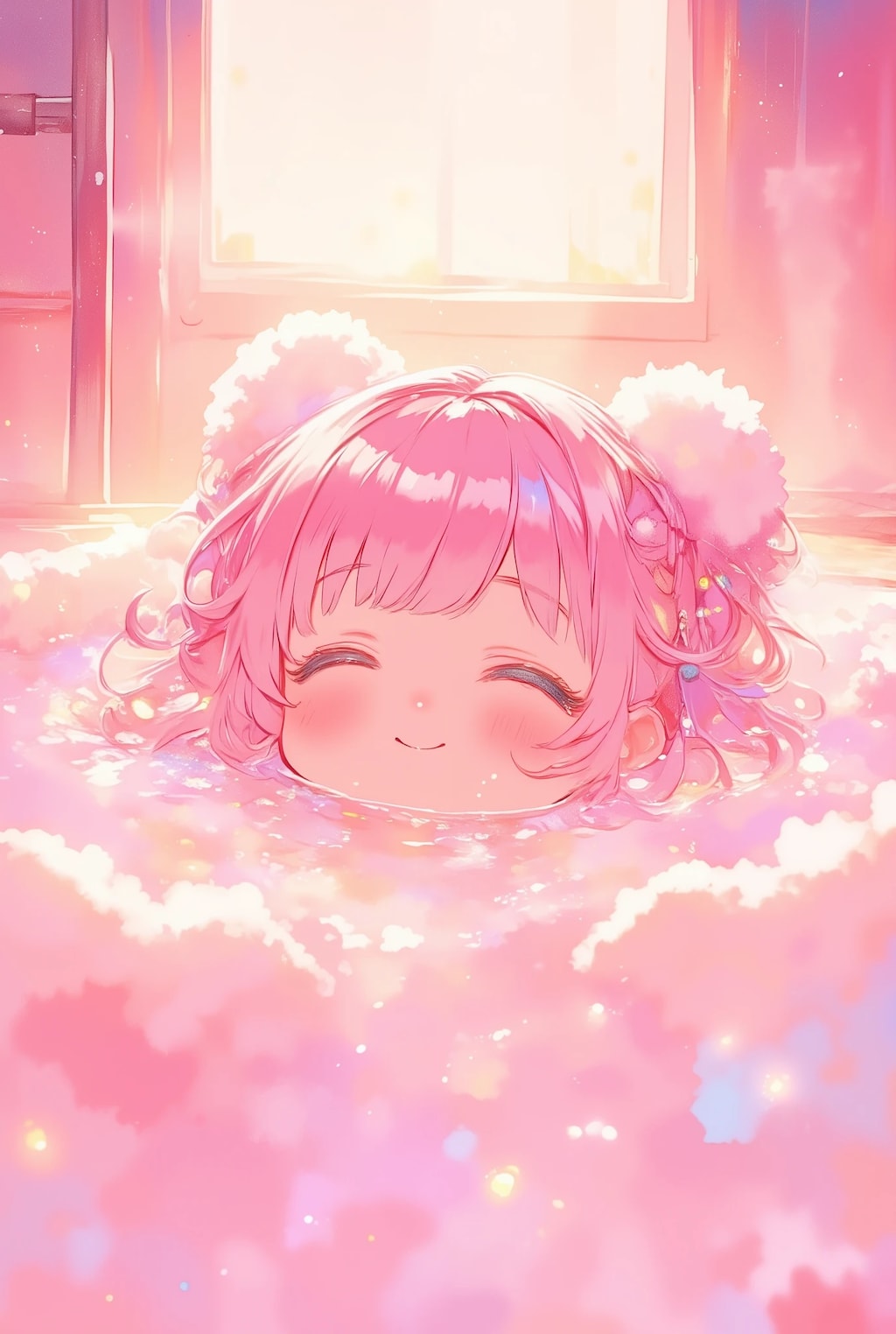 ふわふわピンクなお風呂