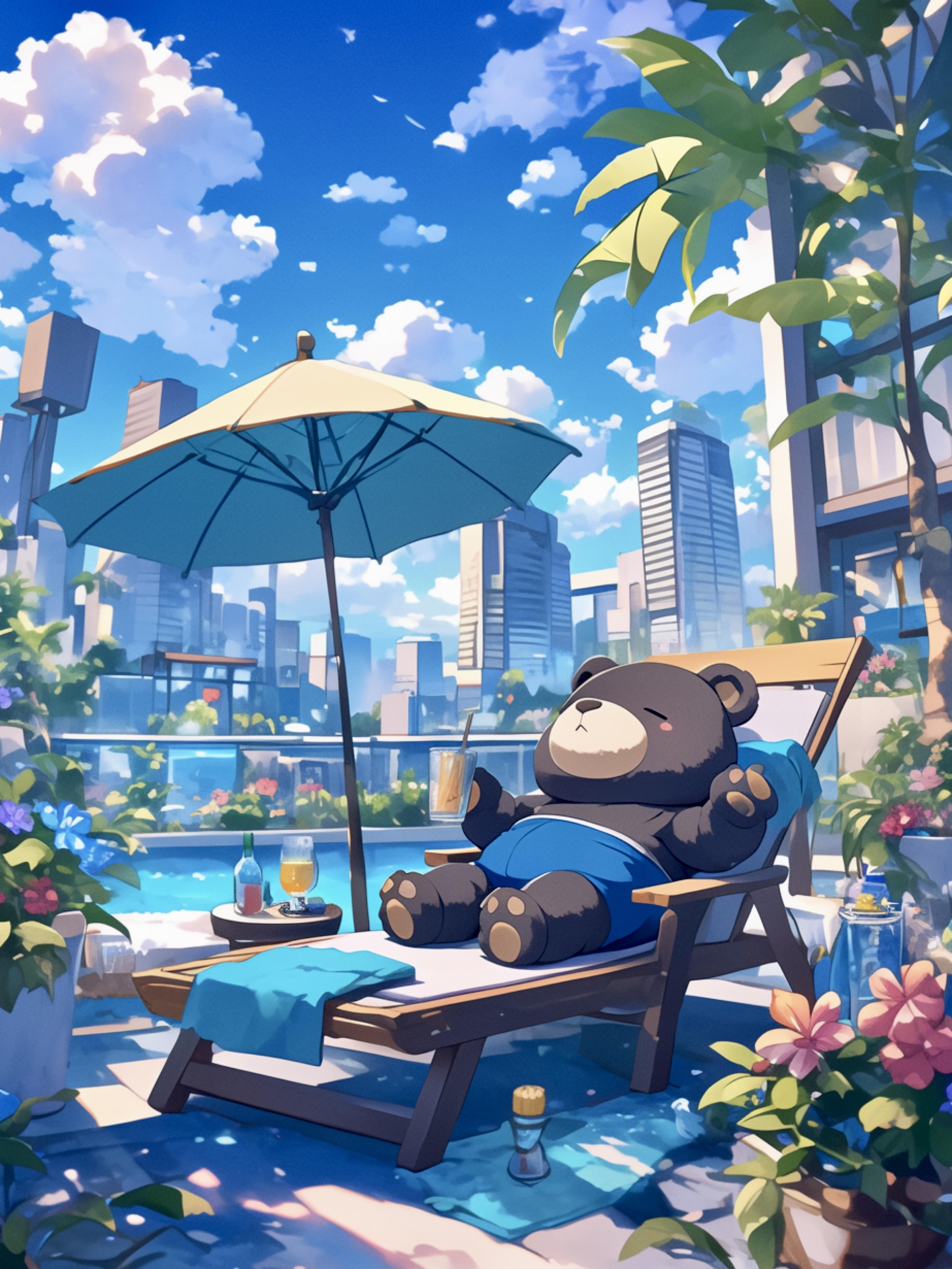 くまさん✖︎プール🐾 | の人気AIイラスト・グラビア