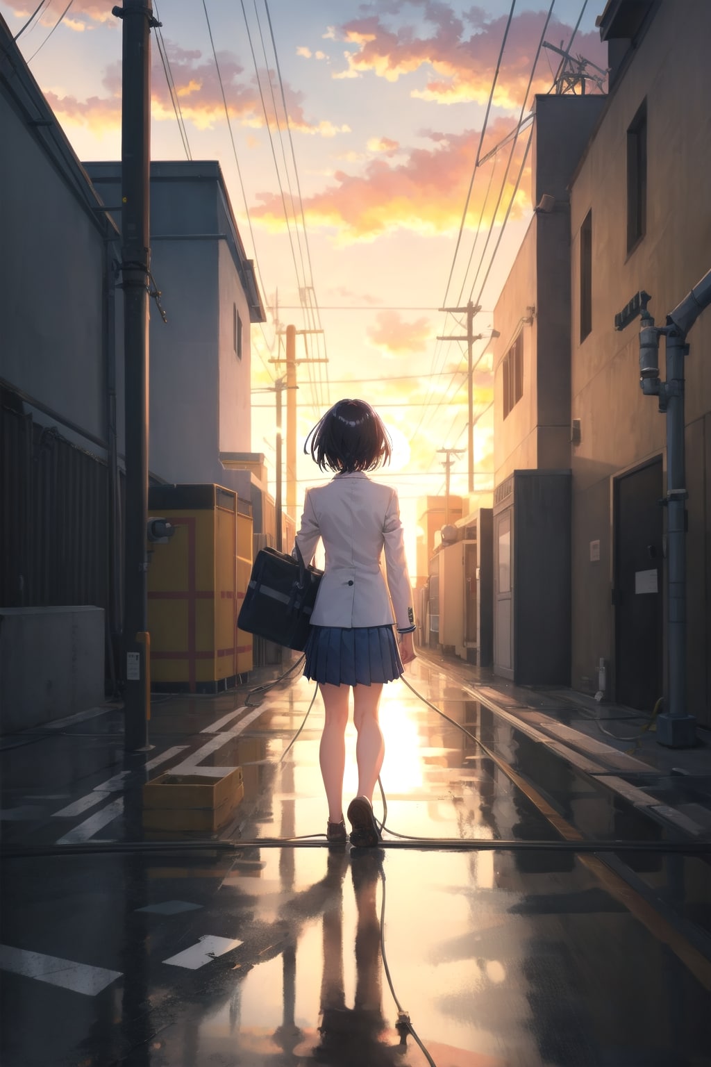 雨上がりの町工場