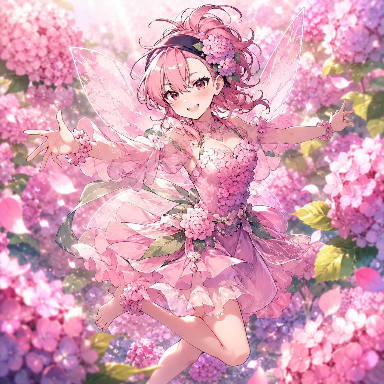 <リカちゃん>Pink Hydrangea