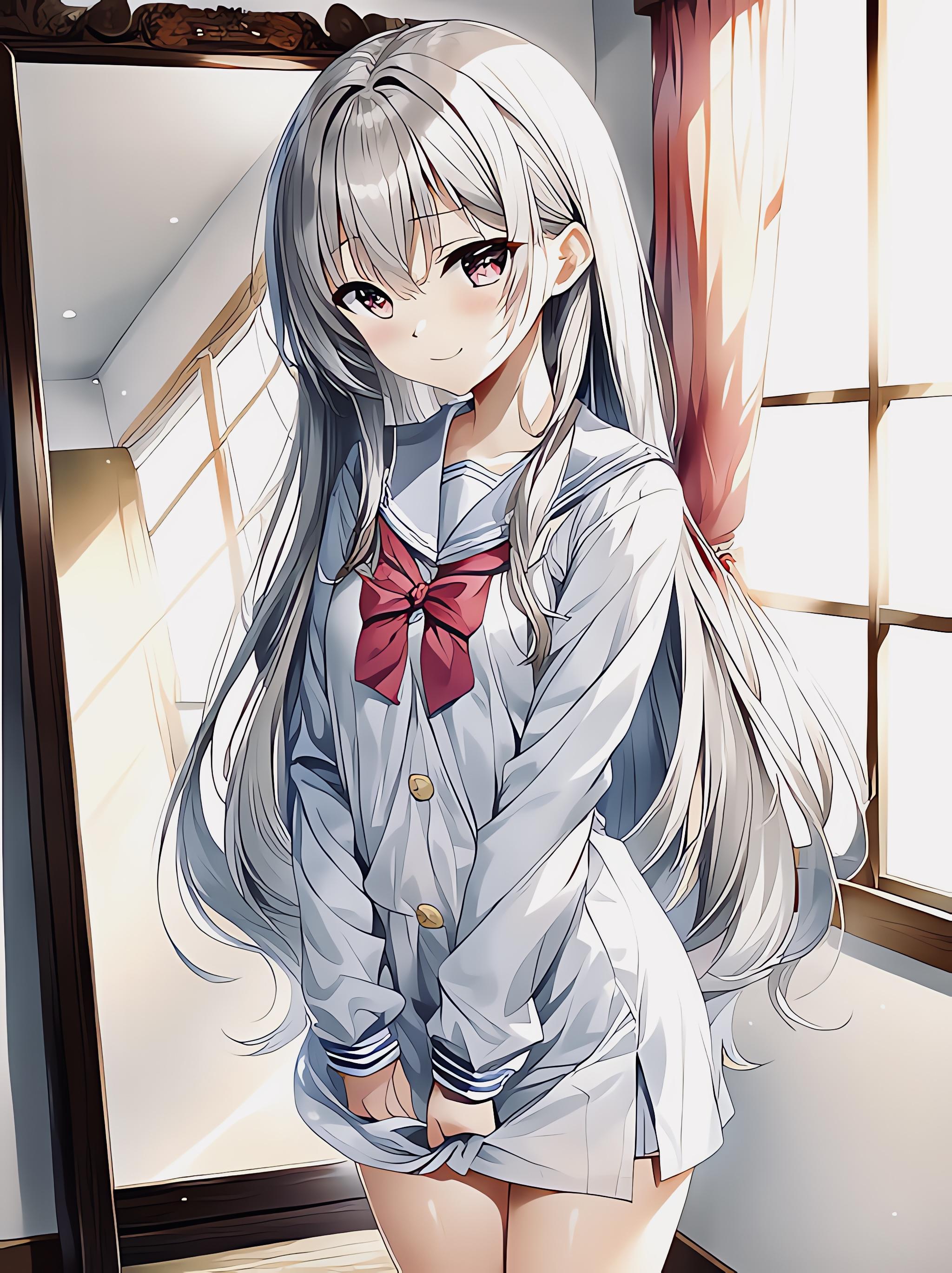 新しい制服　どう　ですか？