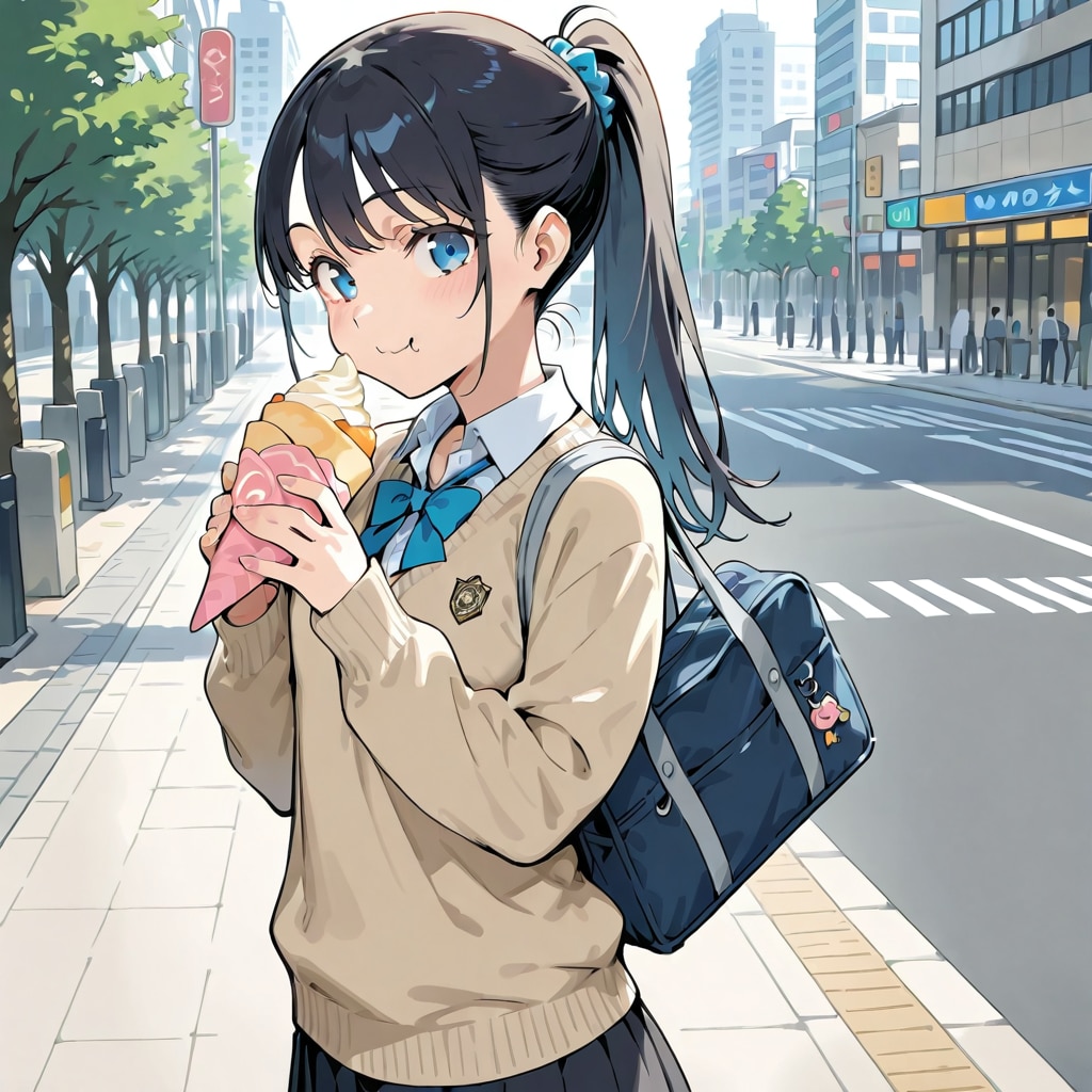 買い食いチハルちゃん | の人気AIイラスト・グラビア